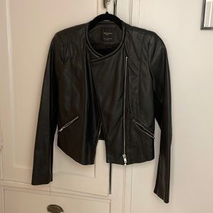 Black leather jacket